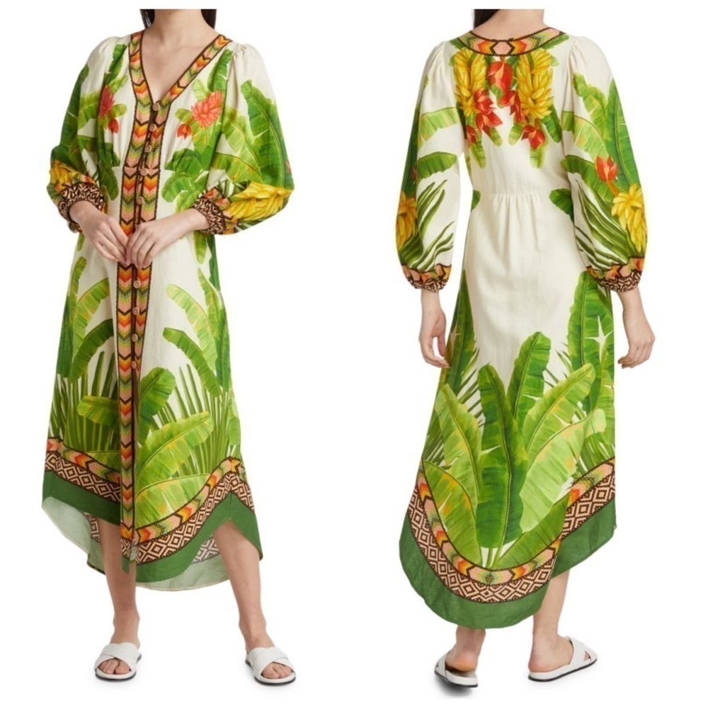 Farm Rio Fresh Forest Midi Dress